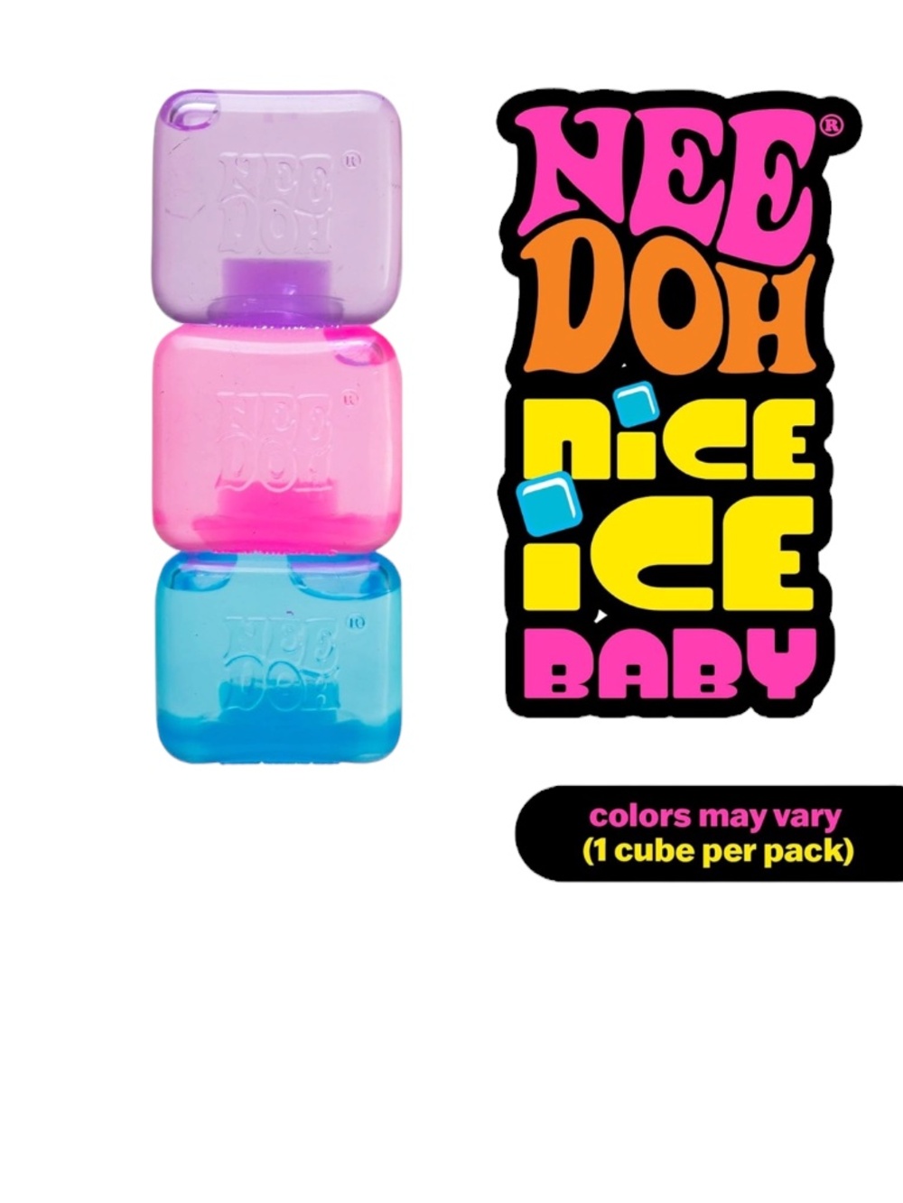 NeeDoh Nice Ice Baby Schylling Viral Super Solid Squish NIB - Colors Vary